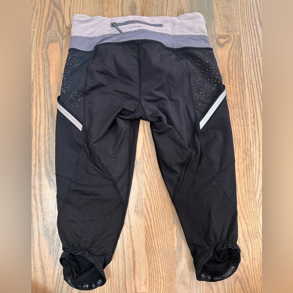 Lululemon Athletica Run A Marathon Black and Gray Capris - Picture 5 of 6